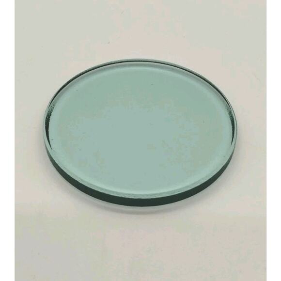 5 mm Thick Green Glass 2.5" Round - Beveled - Picture 1 of 5